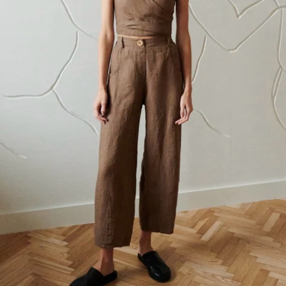 Linenfox Frankie Trouser L-XL in Cacao
